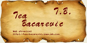 Tea Bačarević vizit kartica